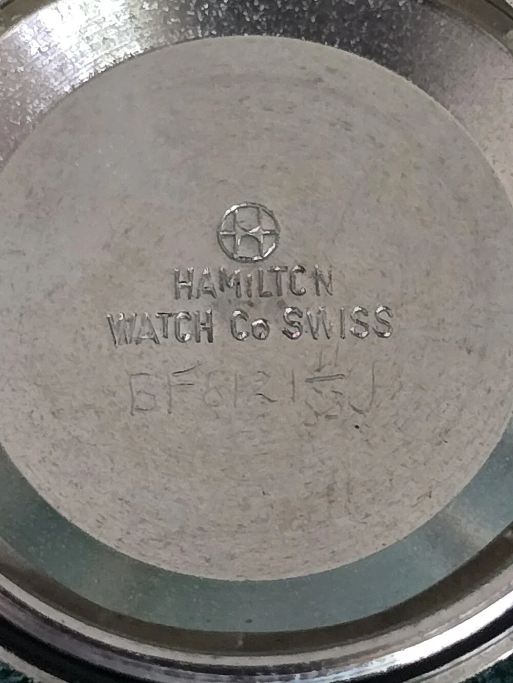Hamilton Gold-Tone Watch with Cream Dial and Brown Strap
